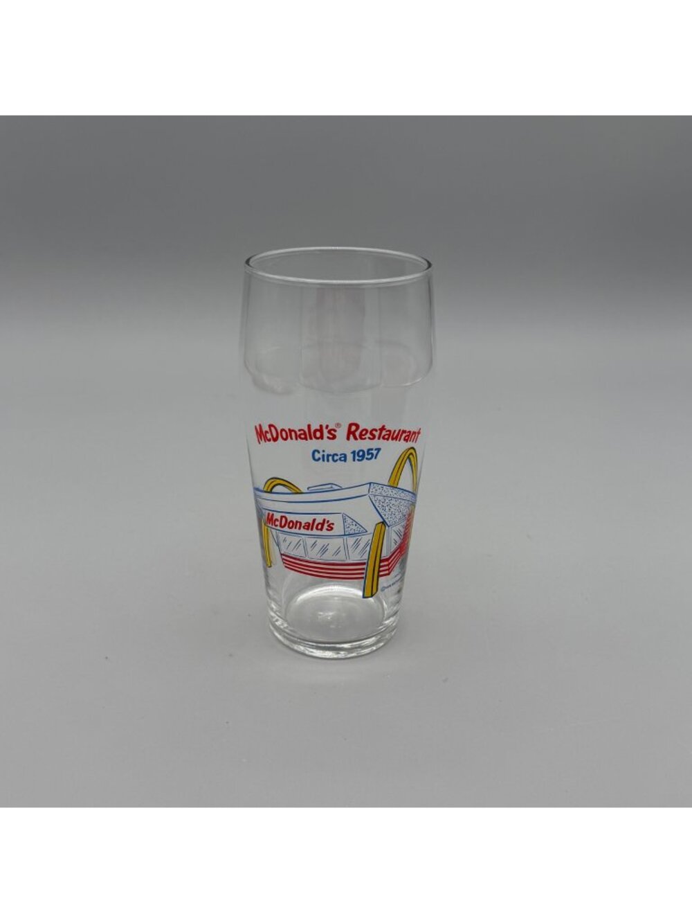 McDonalds Collectible Glass Circa 1957 Retro Restaurant Design 6" Tall Libbey